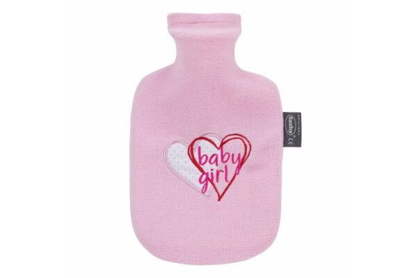 Fashy Kinderwärmflasche 0.8l Rosa Baby Girl Flauschbezug Thermoplastik