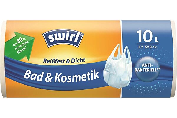Swirl Badezimmer Müllbeutel 10l antibakteriell 37 Stk