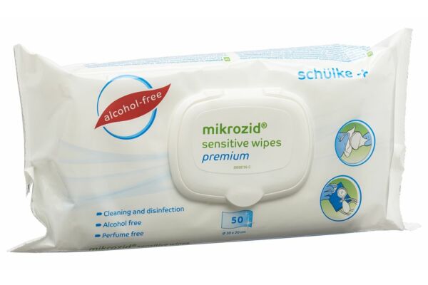 mikrozid sensitive wipes premium sach 50 pce