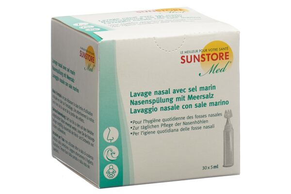 SUN STORE Med Nasenspülung mit Meersalz 30 Monodos 5 ml