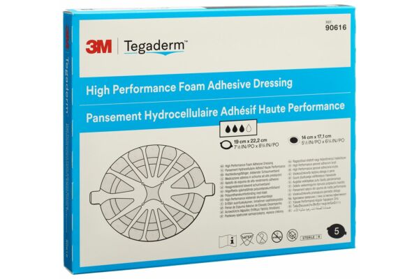 3M Tegaderm Foam HP compresse mousse 14x17.1cm adhésive 5 pce