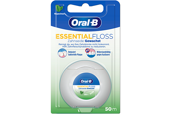 Oral-B Essentialfloss 50m ciré menthe