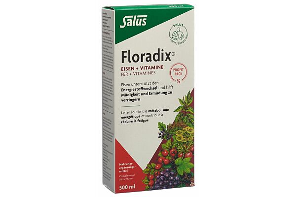 Floradix Fer + vitamines Profit Pack fl 500 ml
