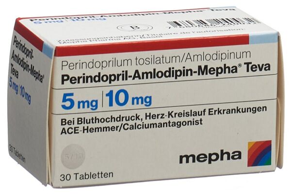 Perindopril-Amlodipin-Mepha Teva Tabl 5mg/10mg Ds 30 Stk