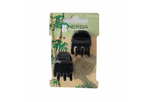 Herba Ecofriendly pince 2.2cm noir 2 pce