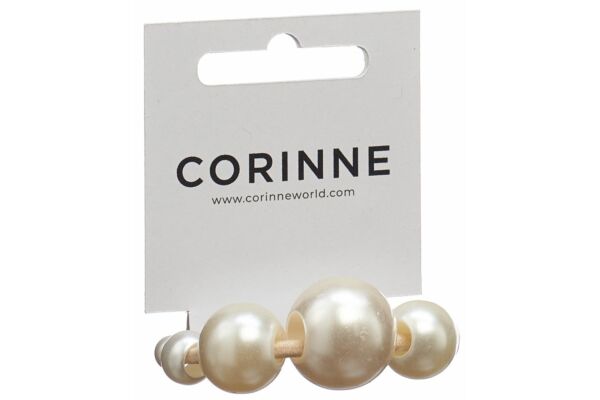 CORINNE Haargummi Hair Tie big Pearls vintage cream