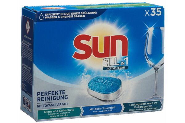 Sun All-in-1 Active Clean Tabs Regular Box 35 Stk