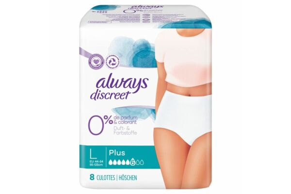 always Discreet Inkontinenz Pants L Plus 0% Btl 8 Stk