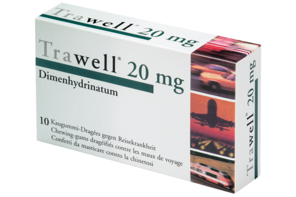 Trawell Kaugummi Dragées 20 mg 10 Stk