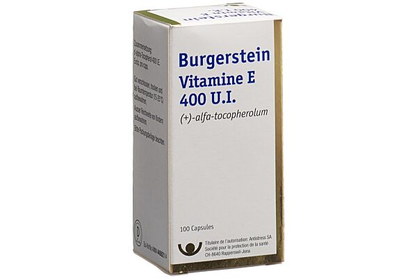 Burgerstein Vitamin E caps moll 400 UI bte 100 pce