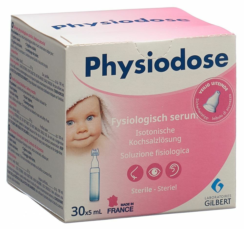 Physiodose sérum physiologique stérile 30 monodos 5 ml à petit prix