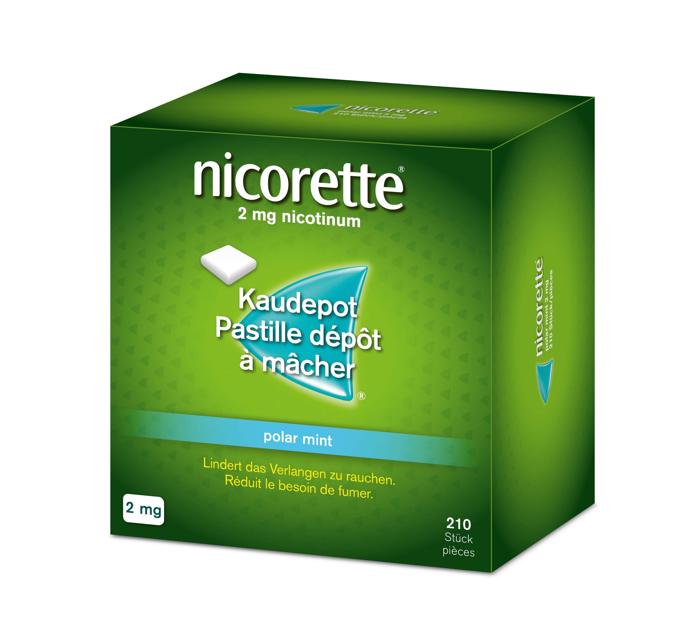 Nicorette Polar Mint pastilles dépôt à mâcher 2 mg 210 pce à petit prix