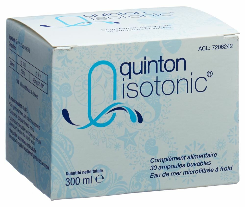 Quinton isotonic 9g/l amp buv 30 x 10 ml à petit prix