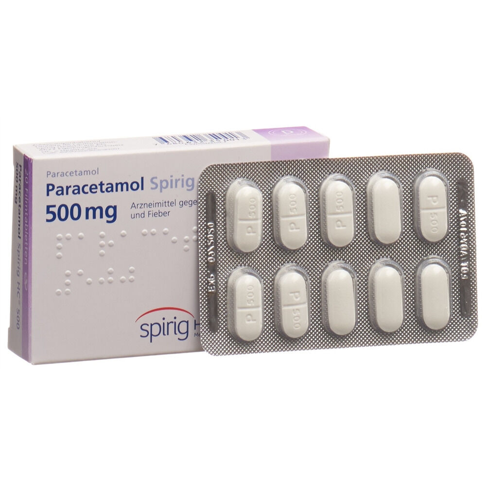 Paracétamol Spirig HC cpr pell 500 mg 20 pce à petit prix