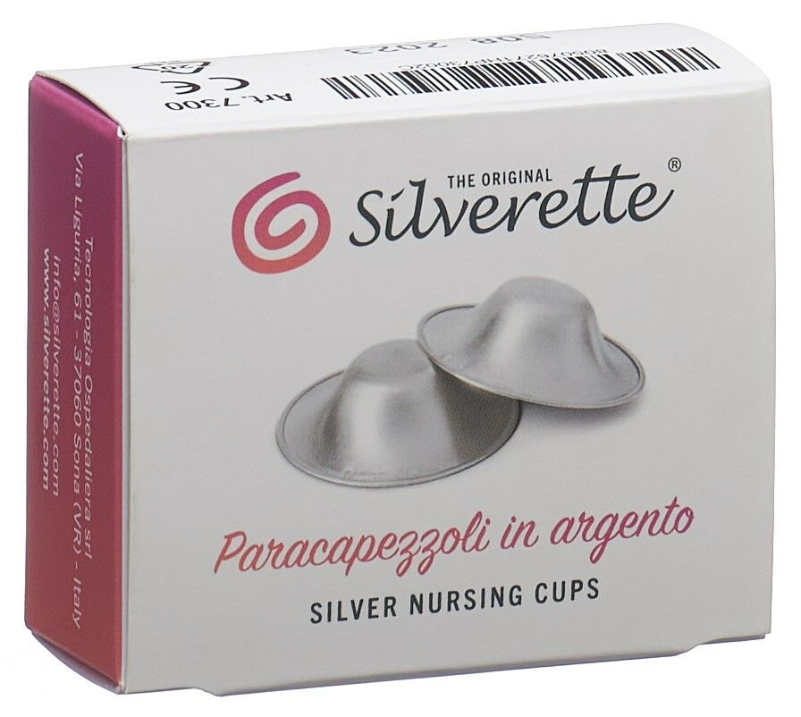 Silverette coupelles d'allaitement en argent 2 pce à petit prix