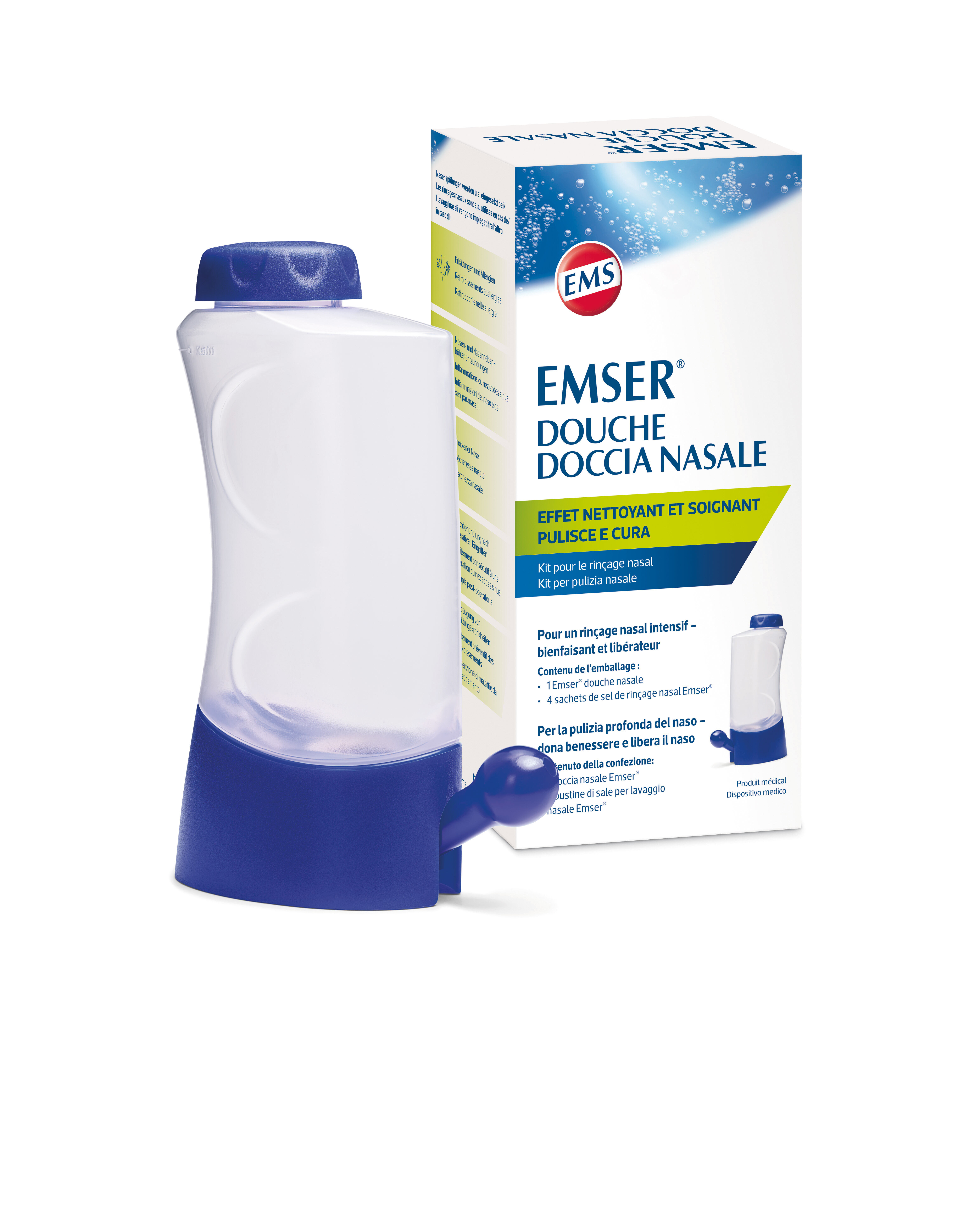 Douche nasale avec sel, après-shampoing Neti Pot Sinus 300 ml avec 10 sels  de rinçage nasal Wash Salt Packets et autocollants th55 - Cdiscount Au  quotidien