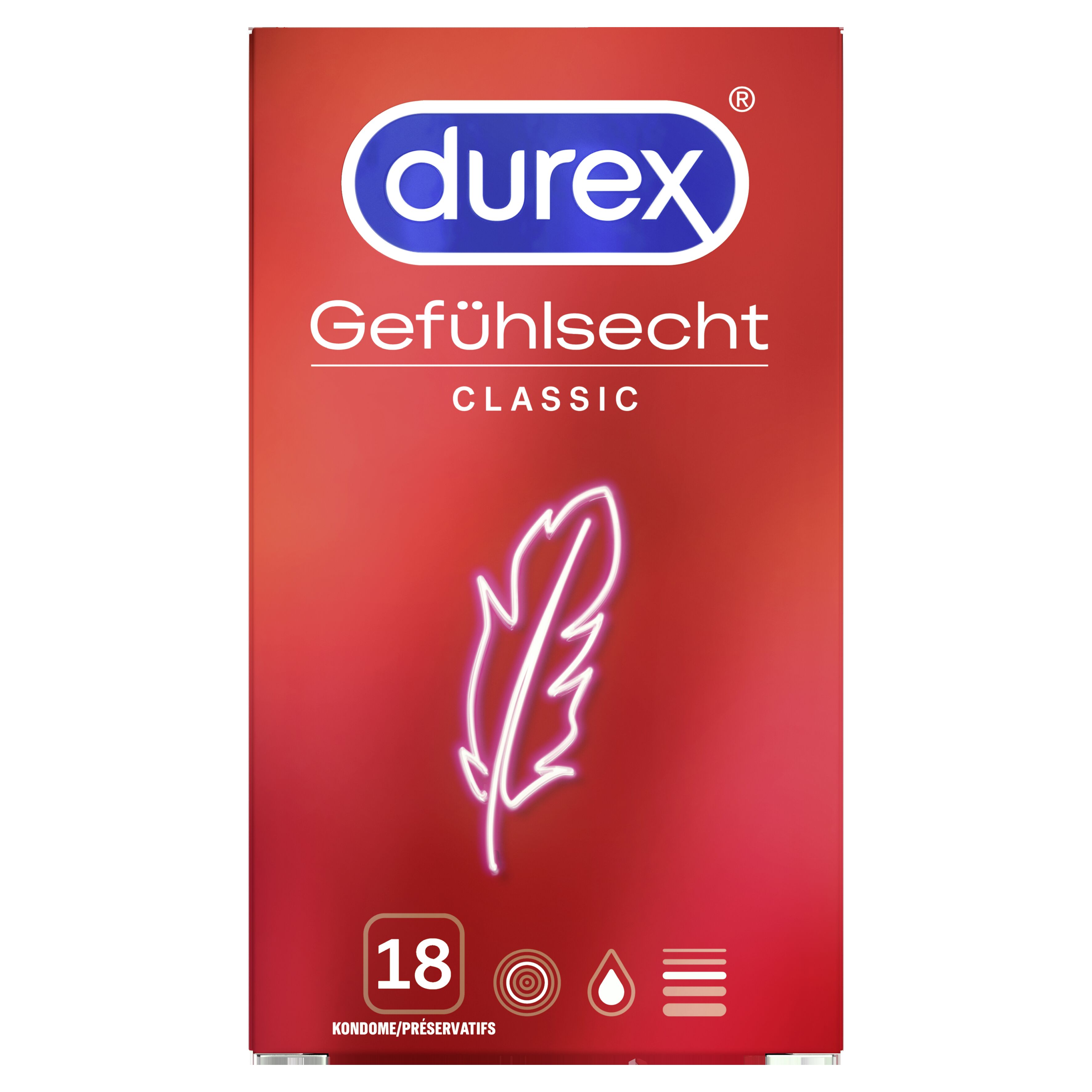 Durex préservatif sensoriel classic 18 pce à petit prix