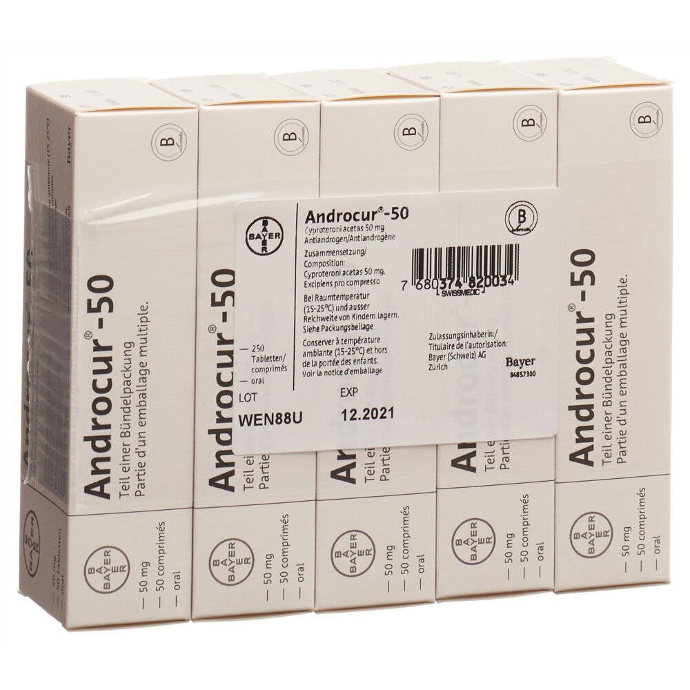 Commander Androcur cpr 50 mg 5 x 50 pce sur ordonnance | SUN STORE