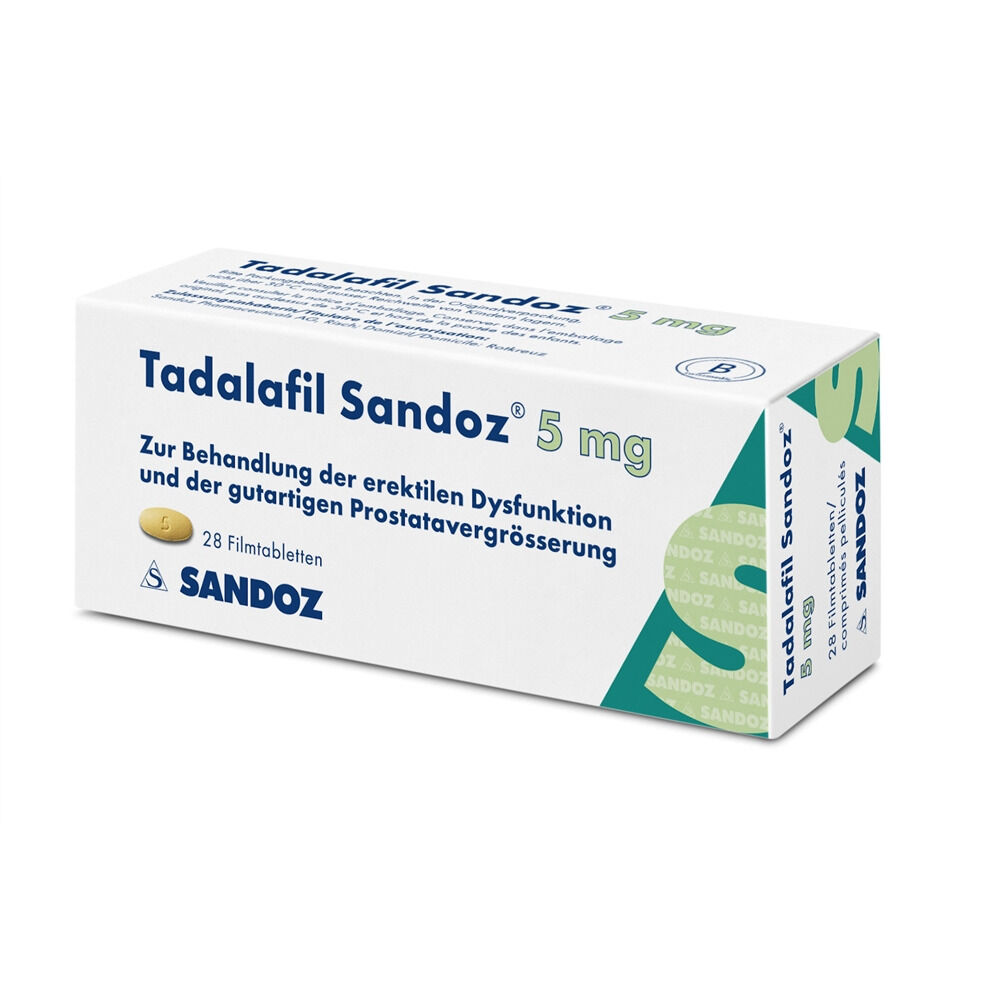 Ordinare online Tadalafil Sandoz Filmtabl 5 mg 28 Stk su ricetta