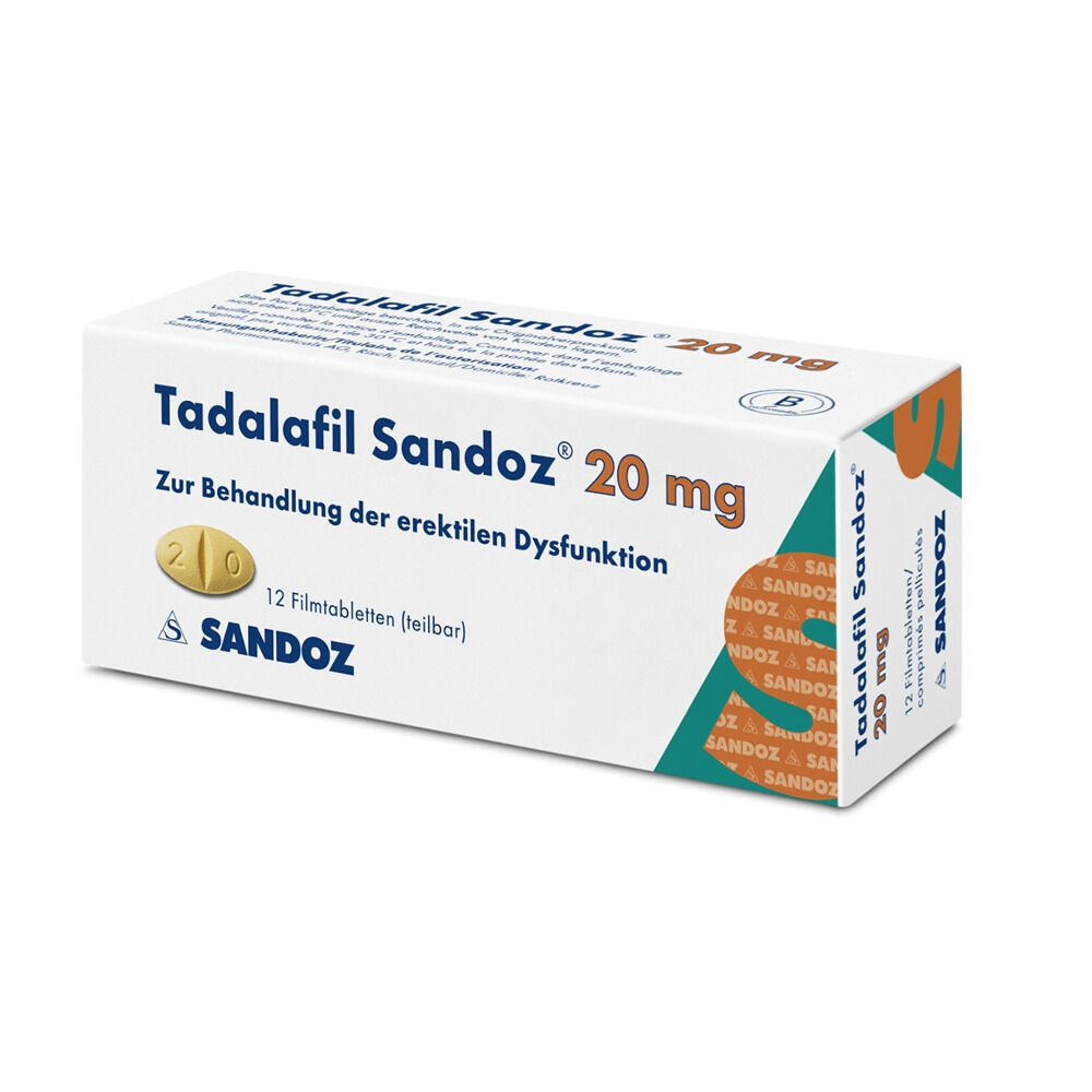 Ordinare online Tadalafil Sandoz Filmtabl 20 mg 12 Stk su ricetta