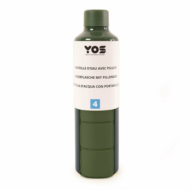 YOS Bottle Tagesdispenser 375ml mit 4 Fächern grün online kaufen