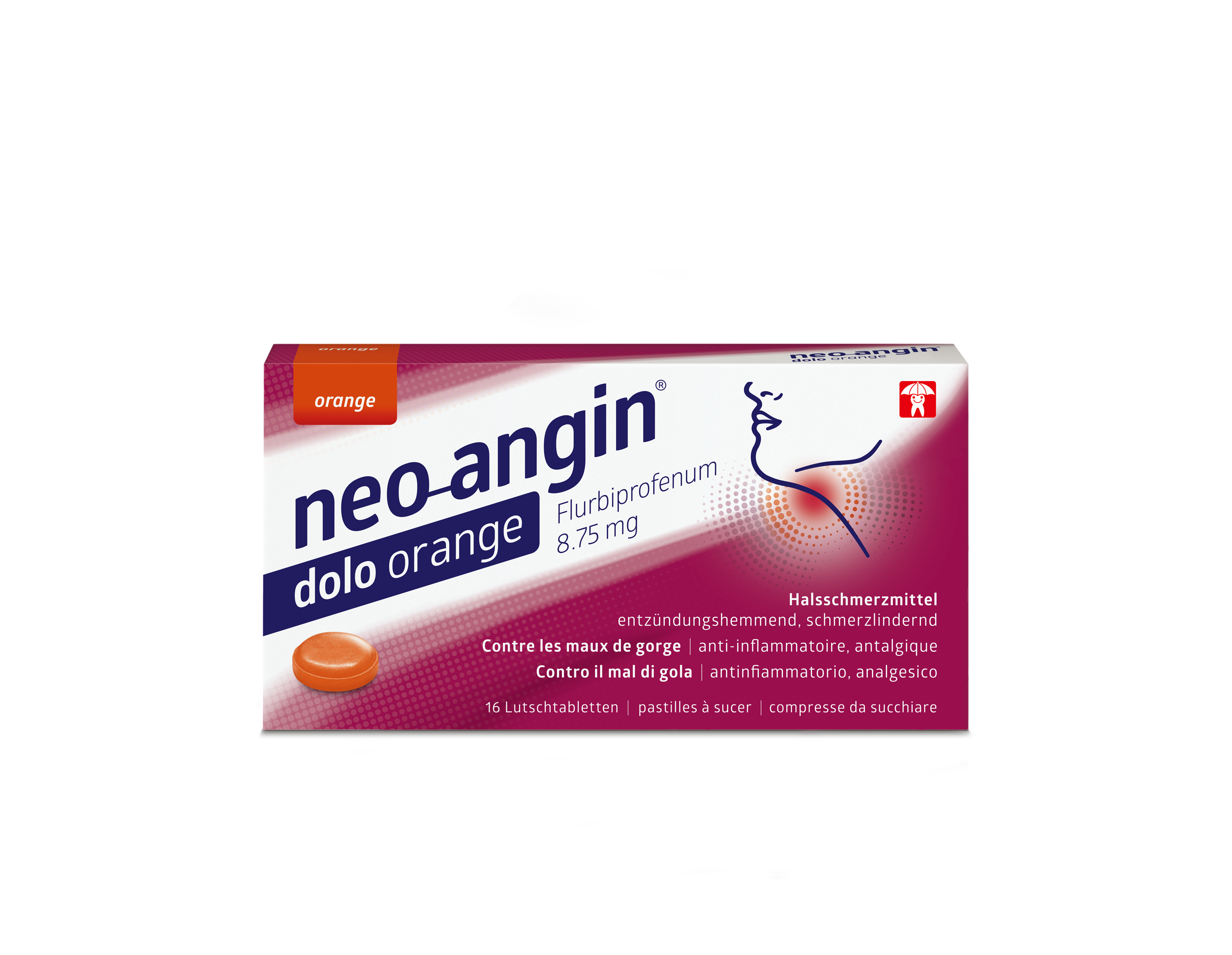 neo-angin dolo cpr sucer 8.75 mg orange 16 pce à petit prix