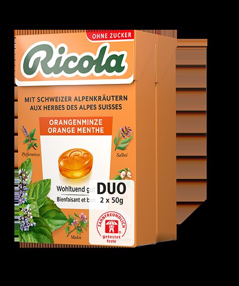 Ricola herbes et caramel sans sucre avec stevia box 50 g à petit prix