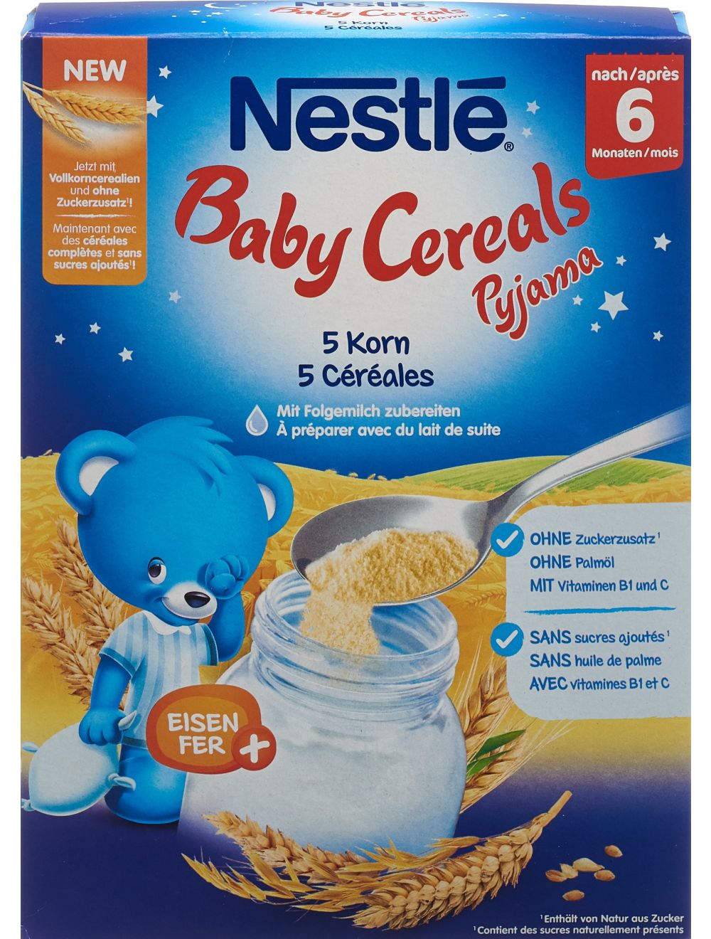 Nestle Baby Cereals Pyjama 5 Cereales 6 Mois 250 G Pas Cher