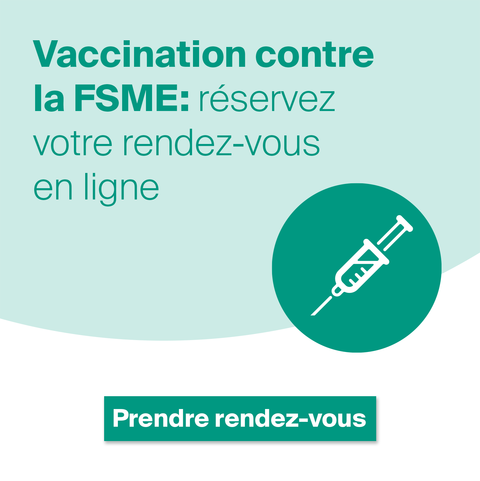 Réservation vaccin FSME en ligne